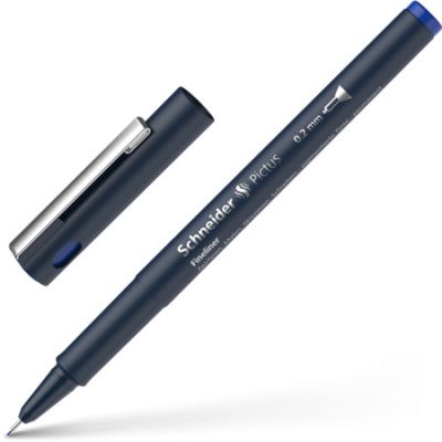 Liner pentru desen tehnic SCHNEIDER Pictus, varf fetru 0.2mm - albastru