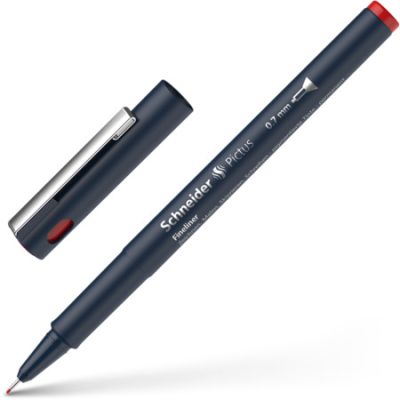 Liner pentru desen tehnic SCHNEIDER Pictus, varf fetru 0.7mm - rosu