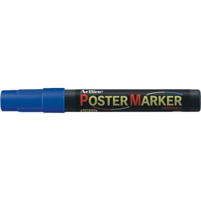 Marker pentru poster ARTLINE, corp plastic, varf rotund 2mm - albastru