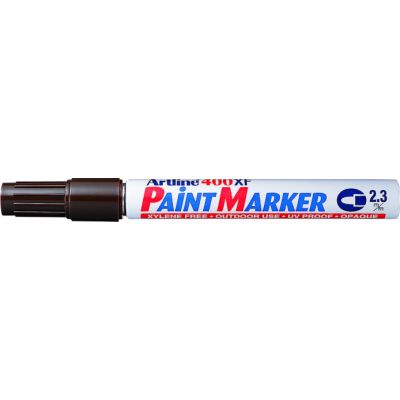 Marker cu vopsea ARTLINE 400XF, corp metalic, varf rotund 2.3mm - maro