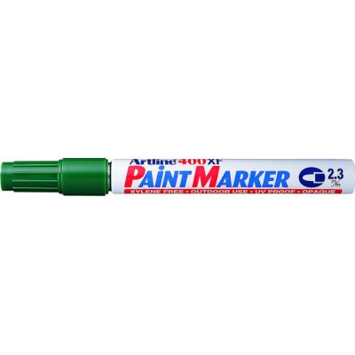 Marker cu vopsea ARTLINE 400XF, corp metalic, varf rotund 2.3mm - verde