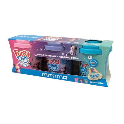 Pasta modelare Mitama, 3 culori, verde, marin, rosu