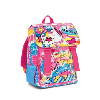 Ghiozdan Mitama, 4 compartimente, design pisica, 40 x 28 x 18 cm