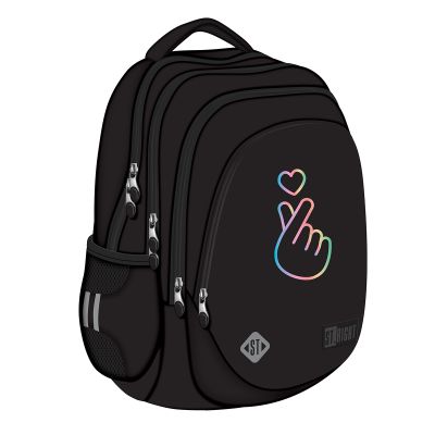 Ghiozdan scolar Majewski ST Right, BP06, Pastel K-Pop, 4 compartimente, 42 x 31 x 22 cm