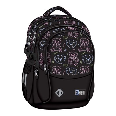 Ghiozdan scolar Majewski ST Right, BP01, Trouble Maker Bear, 4 compartimente, 43 x 32 x 21 cm