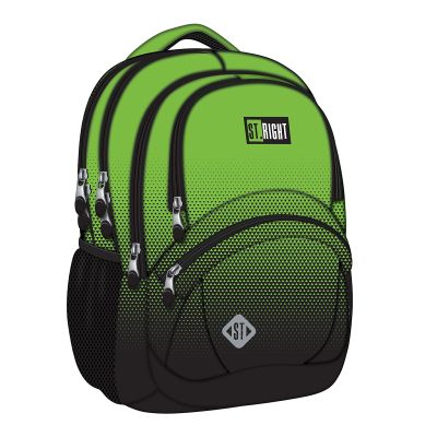 Ghiozdan scolar Majewski ST Right, BP05, Green Gradient, 4 compartimente, 42 x 30 x 19 cm