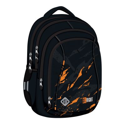 Ghiozdan scolar Majewski ST Right, BP04, Lava, 4 compartimente, 43 x 32 cm