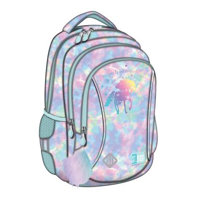 Ghiozdan scolar Majewski ST Right, BP26, Magic Unicorn, 3 compartimente, 39 x 27 x 17 cm