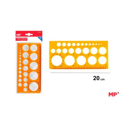 Sablon plastic Main Paper, 20 cm, figuri geometrice, blister