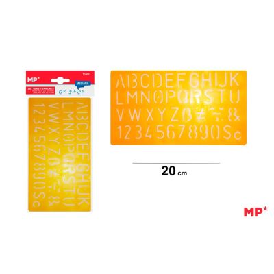 Sablon plastic Main Paper, 20 cm, litere si cifre, blister