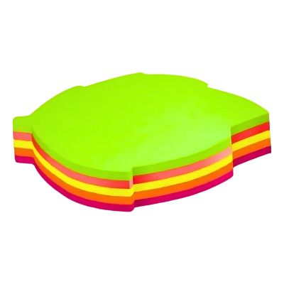 Notes adeziv Office Cover SN4505F, 100 coli, 75x75mm, 5 culori neon, forma frunza, blister