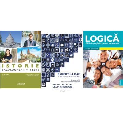 Pachet Bacalaureat Limba si literatura romana Expert la Bac, Logica si Istorie 65 de teste - Delia Ambrosie, Adrian Ilie Aichimoaie, Gabriel Stefan Ion