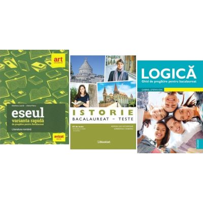 Pachet Bacalaureat Limba si literatura romana Eseul, Logica si Istorie 65 de teste - Liliana Paicu, Adrian Ilie Aichimoaie, Gabriel Stefan Ion