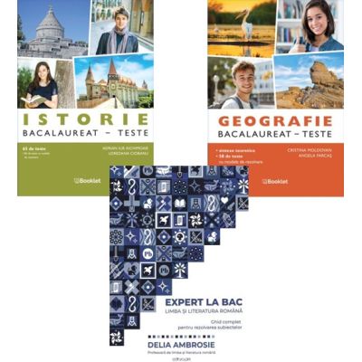 Pachet Bacalaureat Limba romana Expert la Bac, Geografie si Istorie - Delia Ambrosie, Adrian Ilie Aichimoaie, Cristina Moldovan