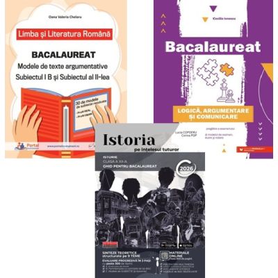 Pachet Bacalaureat Limba si literatura romana Subiectul 1 si 2, Istoria pe intelesul tuturor si Logica - Oana Valeria Chelaru, Lucia Copoeru, Cecilia Ionescu