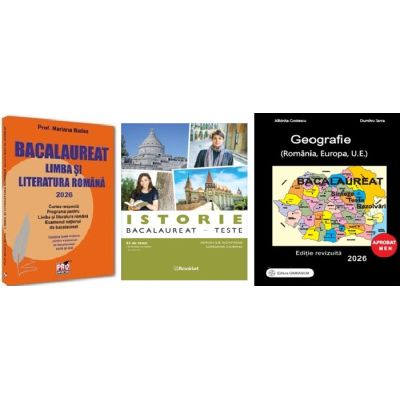 Pachet Bacalaureat 2026 Limba si literatura romana, Geografie si Istorie 65 de teste - Mariana Badea, Adrian Ilie Aichimoaie, Albinita Costescu