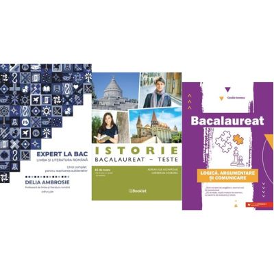 Pachet Bacalaureat Limba si literatura romana Expert la Bac, Istorie si Logica Argumentare si comunicare - Cecilia Ionescu, Adrian Ilie Aichimoaie, Delia Ambrosie