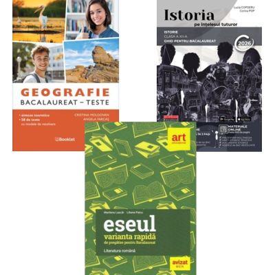 Pachet Bacalaureat Limba romana Eseul, Geografie si Istoria pe intelesul tuturor - Liliana Paicu, Cristina Moldovan, Lucia Copoeru