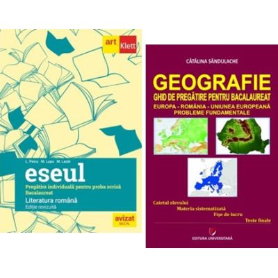 Pachet Bacalaureat Limba si literatura romana Eseul si Geografie - Liliana Paicu, Catalina Sandulache