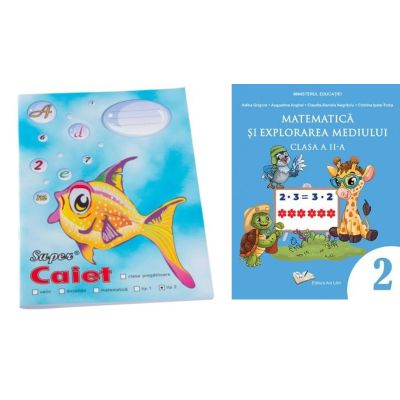 Pachet Caiet tip 2 Pestisor A5, 48 file, Casa Tipografica si Matematica si explorarea mediului. Manual pentru clasa a 2-a - Adina Grigore