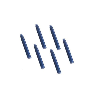 Patroane cerneala, scurte, albastru, 6 bucati/cutie