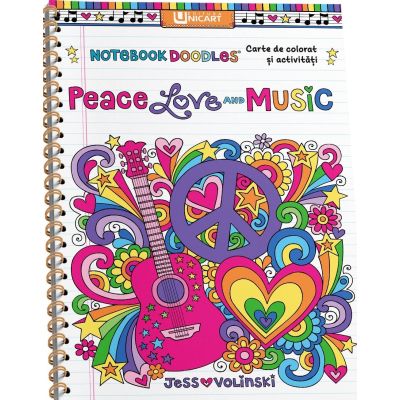 Peace, Love and Music. Carte de colorat si activitati - Jess Volinski