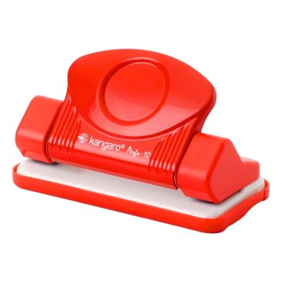 Perforator Kangaro Perfo-10, 10 coli, metalic, rosu