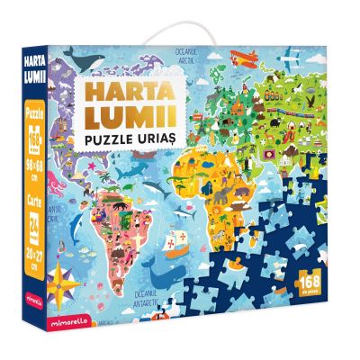 Joc educativ Puzzle urias Harta lumii