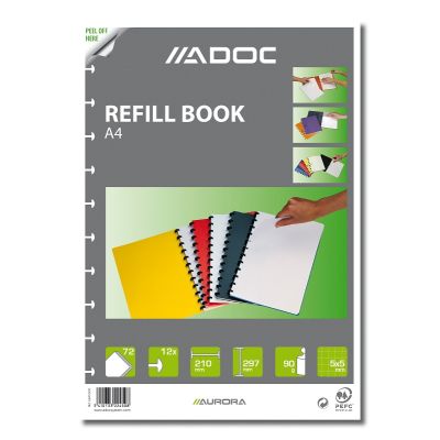 Rezerva caiet A4, 72 file - 90gsm, AURORA Adoc - matematica