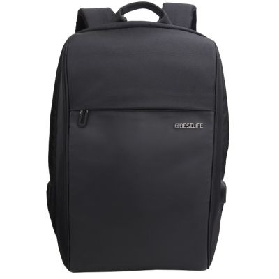 Rucsac BESTLIFE Perleta, 46x30x13cm, compartiment tableta si laptop 15.6 inch, negru