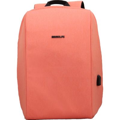 Rucsac BESTLIFE Travel Safe - roz - laptop 16 inch, charge pentru USB si TypeC conectori