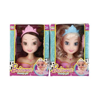 Set fashion - cap de papusa de coafat - accesorii incluse, 14x19x9cm, MegaCreative 499872, 3+ ani