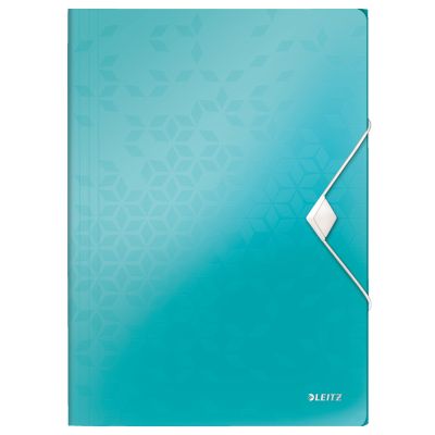 Mapa cu elastic Leitz WOW, PP, A4, 150 coli, turcoaz