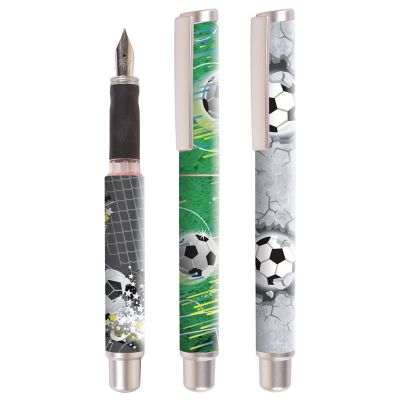 Stilou Cresco GoPen 202000-E, penita iridium, alimentare rezerve, corp plastic diverse culori, model fotbal