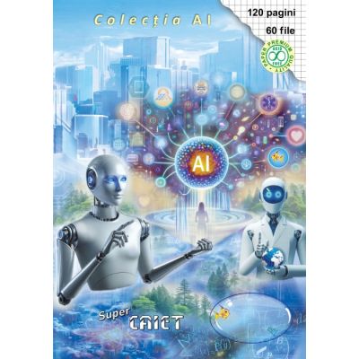 Super caiet A4 cu 60 file de matematica Colectia AI