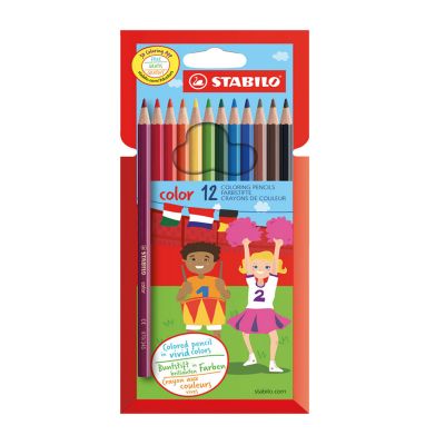 Creioane colorate Stabilo Color, 2. 5 mm, 12 culori/set