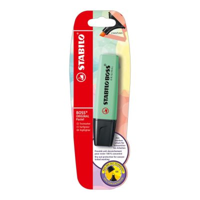 Textmarker Stabilo Boss Original Pastel, verde menta, blister