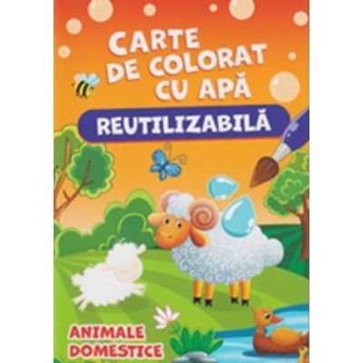 Animale domestice. Carte de colorat cu apa (reutilizabila)