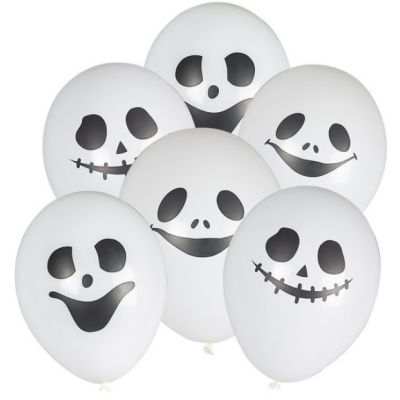 Balon print fantome PartyTime Halloween, set 6 buc