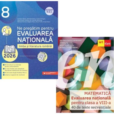 Pachet Evaluarea Nationala 2026. Limba si literatura romana si Matematica - Cristina Cergan, Alin-Florin Danciu