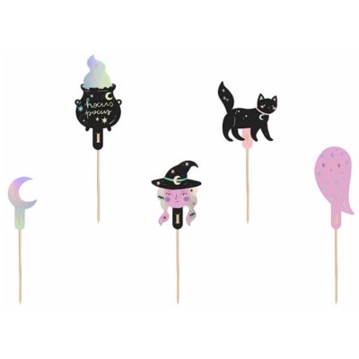 Decoratiune briosa, 14cm, mix culori, PartyTime Halloween, set 6 buc