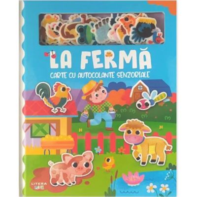 La ferma. Carte cu autocolante senzoriale