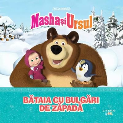 Masha si Ursul. Bataia cu bulgari de zapada