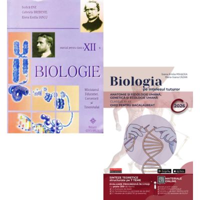 Pachet Manual de biologie pentru clasa a 12-a si Biologia pe intelesul tuturor clasele 11-12 - Stelica Ene, Maria Ioana Cazan