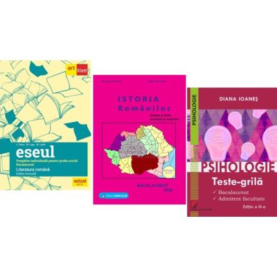 Pachet Bacalaureat Limba si literatura romana Eseul, Istoria romanilor si Psihologie - Liliana Paicu, Gheorghe Dondorici, Diana Ioanes