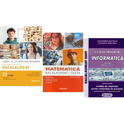 Pachet Bacalaureat 2026. Limba si literatura romana Ghid complet cu 72 teste, Matematica M2 Tehnologic si Informatica clasele 11-12, intensiv Pascal C/C++ - Mimi Gramnea, Daniela Stoica, Susana Galatean