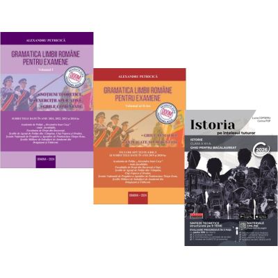 Pachet Bacalaureat 2026. Gramatica Limbii Romane 2 volume si Istoria pe intelesul tuturor - Alexandru Petricica, Lucia Copoeru