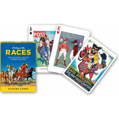 Carti de joc de colectie Piatnik, cu tema A Day at the Races