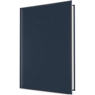 Agenda A5 datata 2026 Herlitz, 352 pagini, coperta buretata albastru inchis