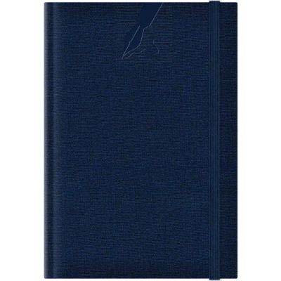 Agenda A5 nedatata Colere EJ-1501, 224 pagini, cu elastic, albastru inchis